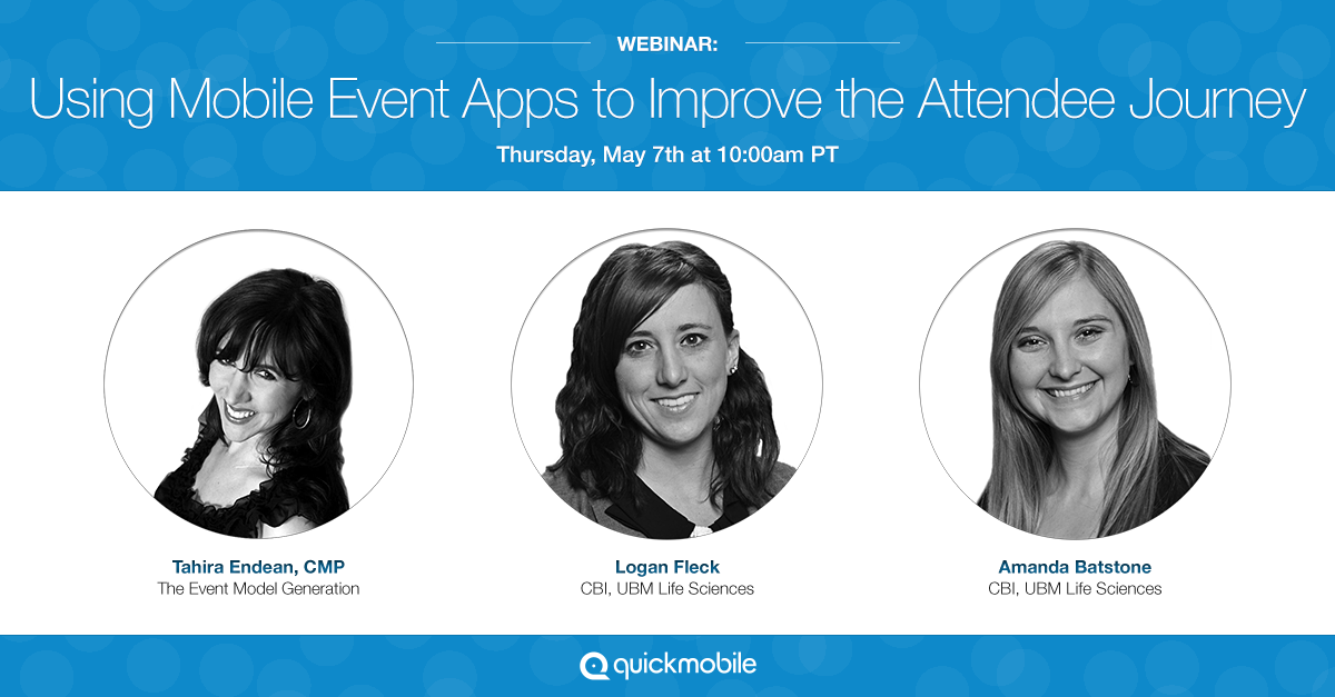 Kelly_CBI's tweet photo. Webinar via @quickmobile "Using Mobile Event Apps to Improve the Attendee Journey" 5/7 10am PT http://t.co/yakmJWDH3d http://t.co/hK0ILqmpVM