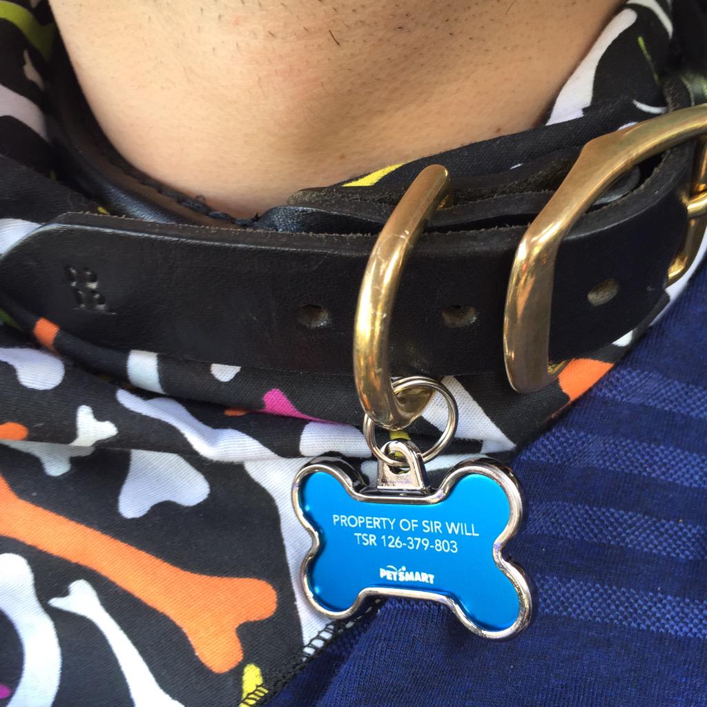 puphandlerwill's tweet photo. Pup Zeal's new collar and name tags. #puppyhandlerwill #gaypup #BDSM #mypuppy #SEA-PAH #SEA #sirwill http://t.co/DF2cUqw49N
