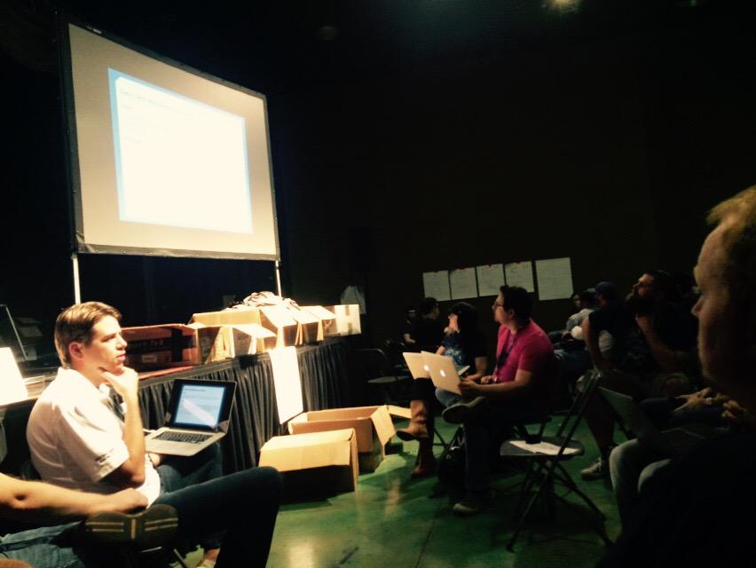 iteration1's tweet photo. The @wickett running a @gauntlt session at #devopsdaysatx http://t.co/7r0RpnaZDO
