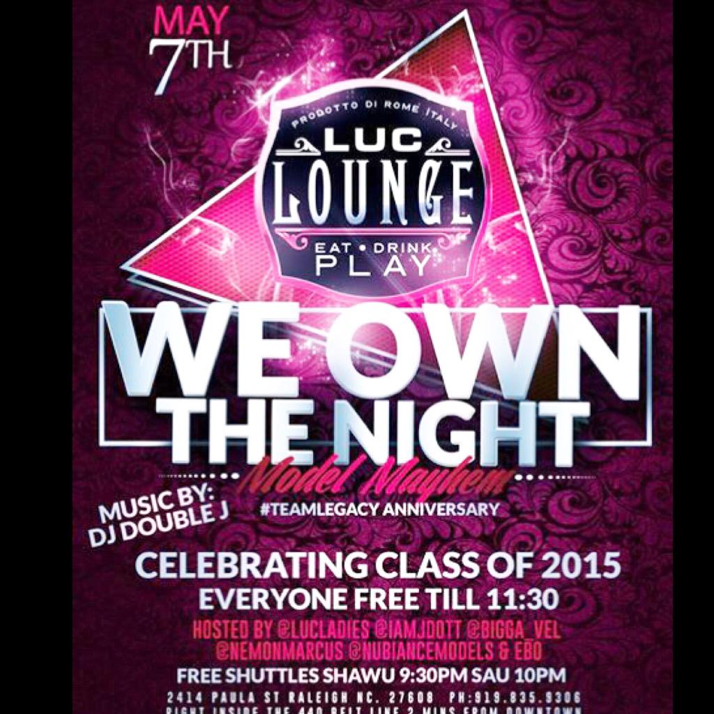 This Thursday we own the night at #luclounge celebrating graduates of 2015 and 10+ birthdays #freeshuttles