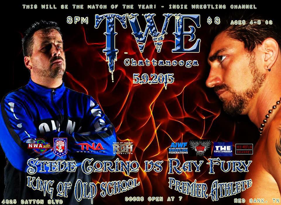 Jaden4Real's tweet photo. #PremierAthlete #RayFury Versus #KingOfOldSchool @KINGCorino at #TWECHATTANOOGA this Saturday! #imsopumped #wrestling http://t.co/4aSOzPrdU7