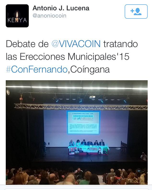 CoinosdelMundo's tweet photo. Lo mejor del debate @VIVACOIN son las erecciones municipales que @PP_Coin pretende ganar. http://t.co/FdsluCJF3M