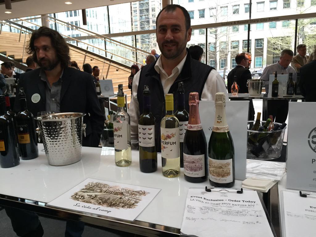 thevine_agency's tweet photo. It's Francesc of @lavidaalcamp w/ some Cava, Perfum, &amp; Novembre. The rosé is fantastic! http://t.co/gSa3nay0Mw