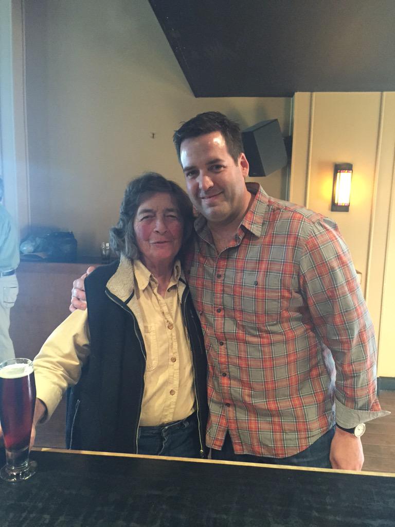 Catching up with Diane at the <a href="/SAVOURMuskoka/">Savour Muskoka</a> AGM <a href="/riverwalkrest/">Riverwalk Restaurant</a> - local food production always makes great dialogue