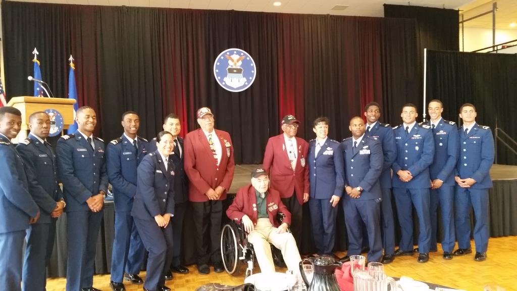 LegacyofFlight's tweet image. RT @warriordad4: RT @Cpipes1626: Honoring the Tuskegee Airmen today with Maj Gen Stayce Harris!  #USAFA