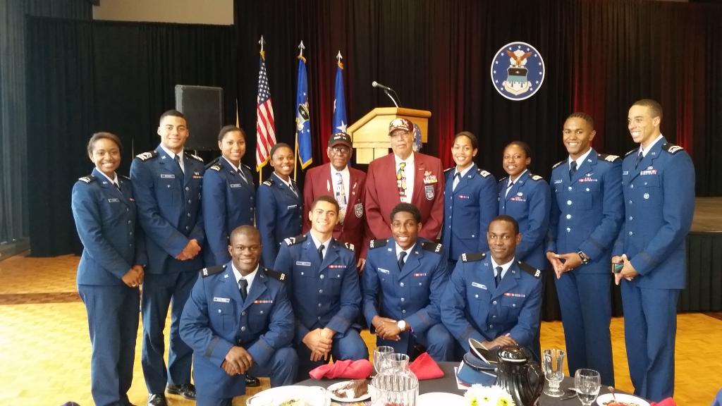 LegacyofFlight's tweet image. RT @jameswjones4: RT @Cpipes1626: Tuskegee Airmen inspiring cadets today!
