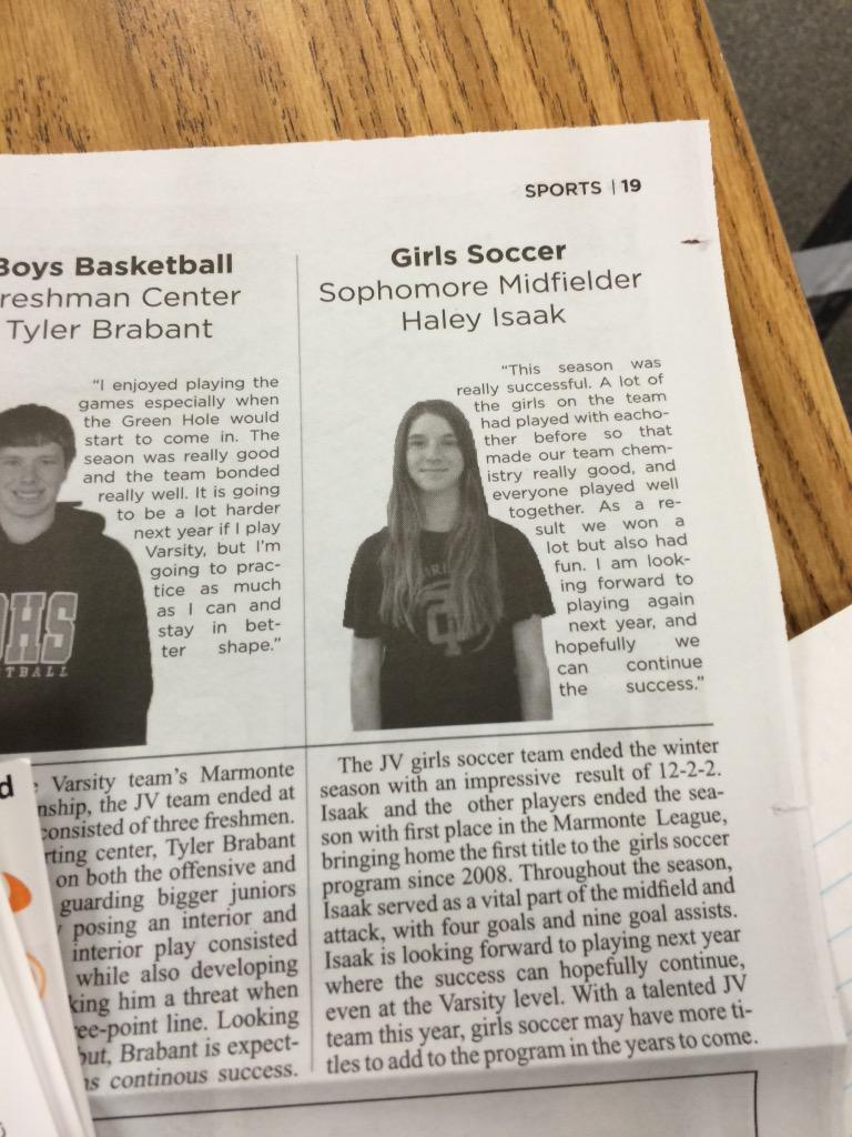 haleyisaakfans's tweet photo. Haley in the TOHS paper submitted by @DayDeeDum #haleyupdates #haleyisamazing http://t.co/Od4OlOcrf2