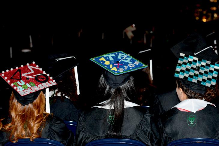 Tulane's tweet image. Have you started designing your cap for #Tulane #graduation? Send a photo by Friday! tulane.it/1Ea1HeX #Tulane15
