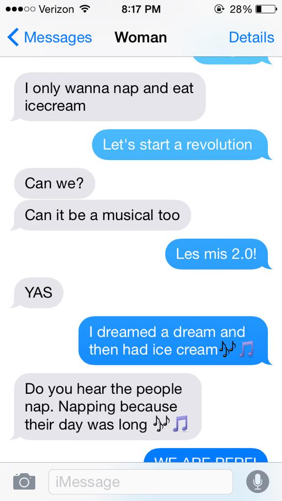LibLobster's tweet photo. @LibLobster: When you and your friend have a million dollar idea @mcristizzle #LesMiserables2.0 http://t.co/cg0tlS4ouH
