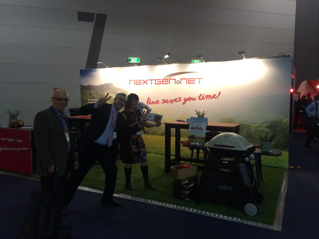 NextGenNet's tweet photo. Come to our stand & meet the #NextGenNet team. WIN a WeberQ BBQ & pick up some Scanpan Tongs! #MFAAConvention @mfaa http://t.co/uL3JOoiQHo