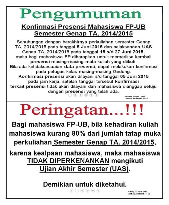 fpub_official's tweet photo. info: Konfirmasi Presensi Mahasiswa FPUB http://t.co/awuvs39IQw