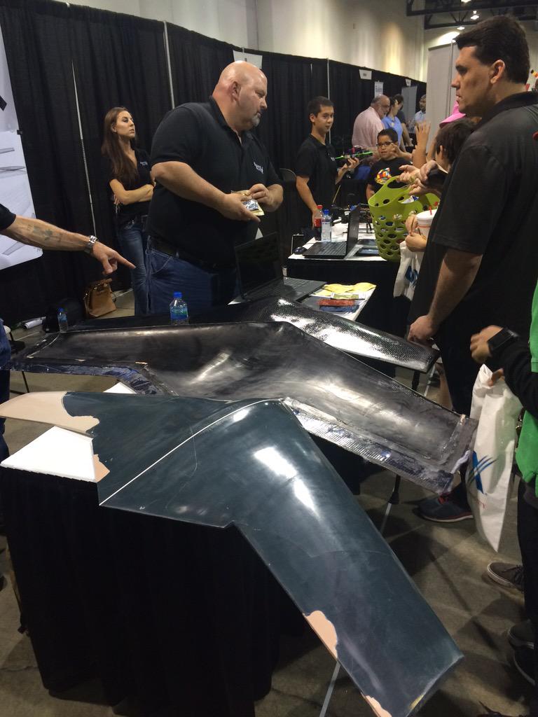 BushAviation's tweet photo. Huge show @LV Science&amp;Tech Expo Sat! Crew worked hard showing off their awesome work on the #stingray! #drones #UAS http://t.co/MGsL19h8xv