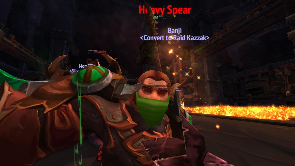 Accomp's tweet photo. Check out @CtrGuild 's own, Banji! She got pinned real pretty. #actionselfie #warcraft http://t.co/yLldKT95sW