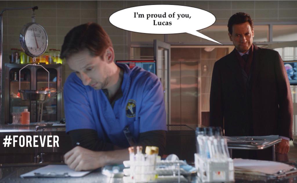 ForeverWriters's tweet photo. Henry is proud of Lucas! #Forever #RenewForever @ForeverABC http://t.co/s3hpw6GhZ5