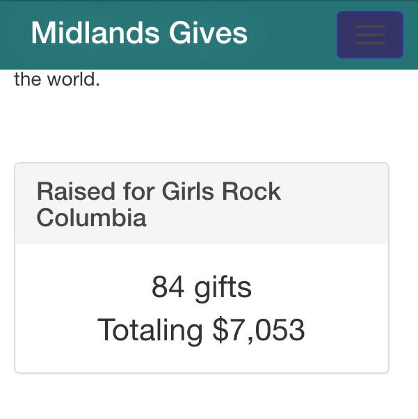 GirlsRockCola's tweet photo. Thank you SO MUCH #MidandsGives! We just surpassed $7K in one day!!! #MagnifytheMidlands @CCCFtweets http://t.co/AXGyXQHx4Y