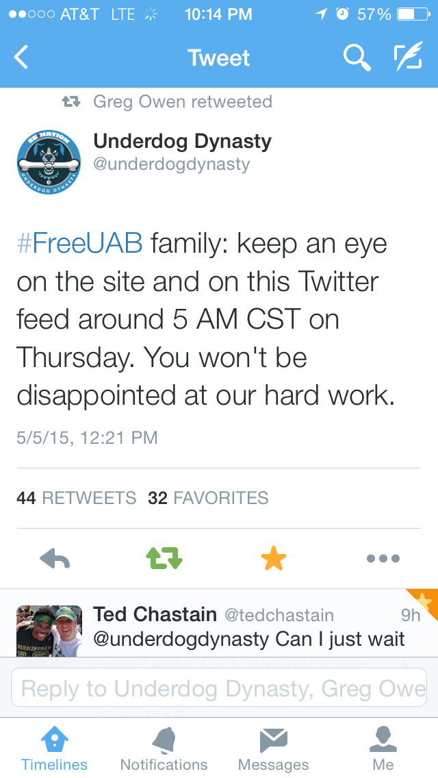 EBRINDLEY's tweet photo. FYI...
#FreeUAB
#FreeUABfromTheMachine http://t.co/CG82aiHNR5