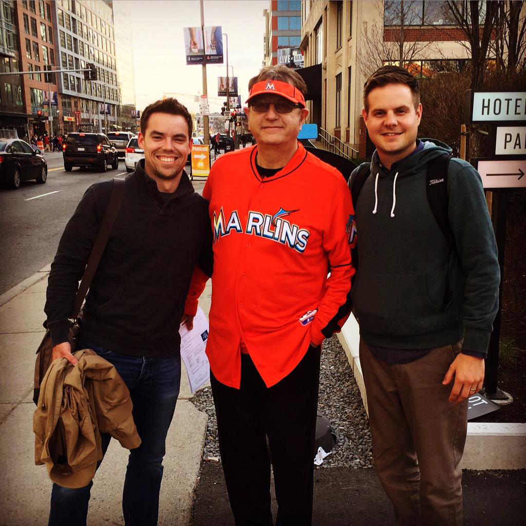 Sharpslide's tweet photo. Met the @Marlins_Man at Fenway! http://t.co/kq2lFFFuIN