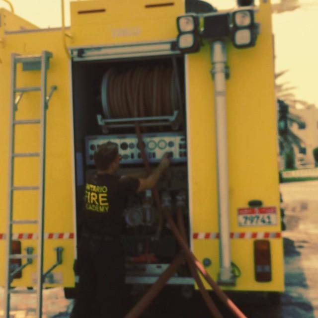 AFireStation's tweet image. Came across this fire video, not mine..enjoy..Hazmat Prop today! #deckgun #firetruck #firefighter #hazmat #attackte…