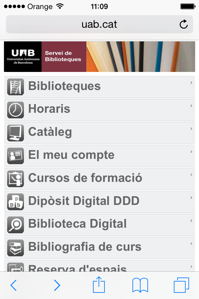 bibliotequesUAB's tweet photo. Porteu el mòbil a la butxaca? Ara hi porteu també les #bibliotequesUAB Proveu el nou web: http://t.co/pcLDzQAk6w http://t.co/RIDhKEWWQA