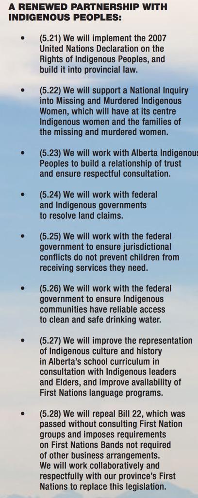 This is how <a href="/RachelNotley/">Rachel Notley</a> is going to change the relationship w Indigenous peoples in Alberta. #FNpoli #abvote