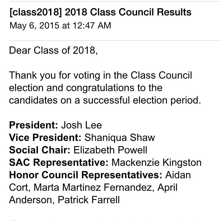 ConnColl2018's tweet image. Congratulations to the 2015-2016 council members! #sharedgovernance #conncoll2018