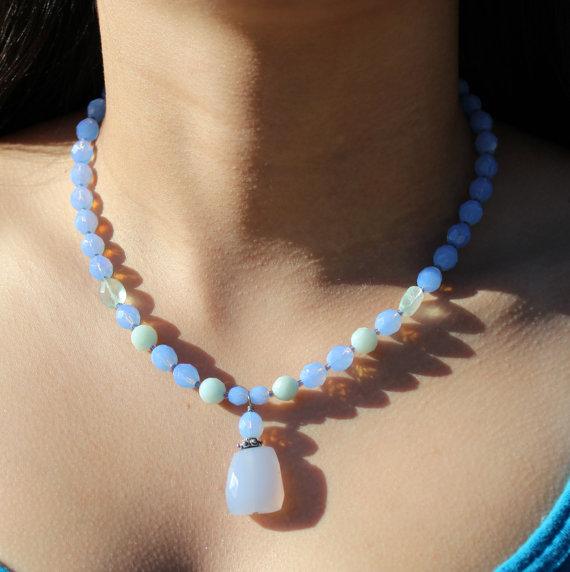 JabberShop's tweet photo. Beaded necklace blue necklace blue stone necklace by JabberDuck http://t.co/g3F7uK01nx http://t.co/hiwtJOoisG