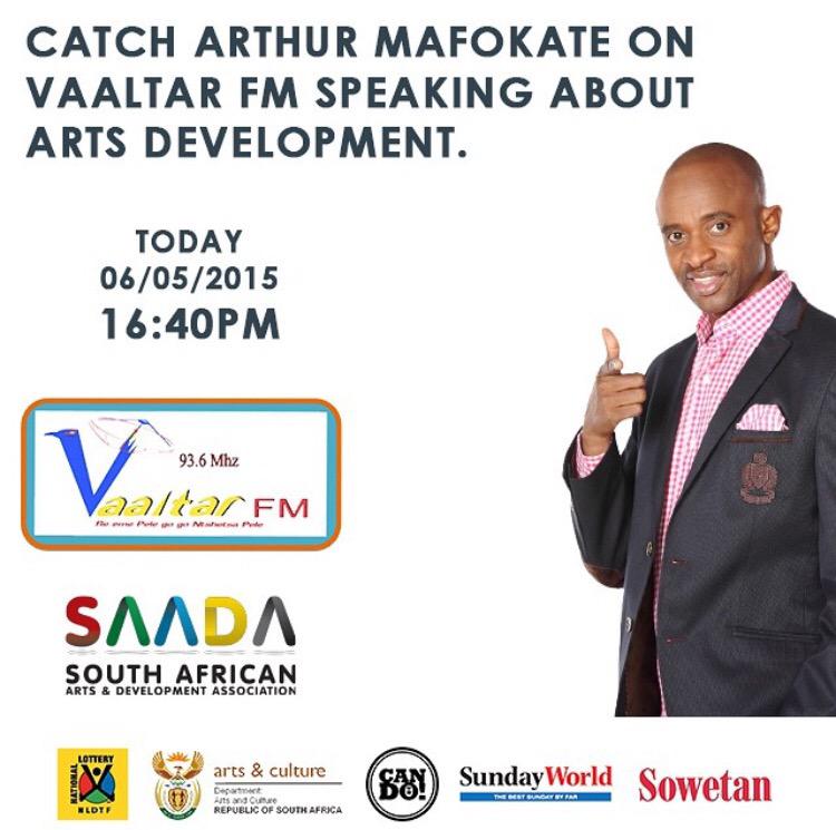 Saada_org_za's tweet image. Catch @Arthur999_ speaking about #SAADA &amp;amp; #ArtsDevelopment on #VaaltarFM at 16:40 today. #SAADP #1000Beneficiaries