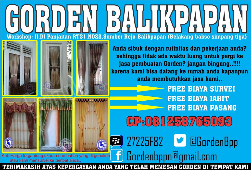 Menerima pesanan aneka jenis model gorden.CP:081258765093-bbm:27225f82 @tanya_bppn <a href="/wargaBalikpapan/">IG: wargabalikpapan</a> <a href="/IklanBalikpapan/">IG @portalbalikpapan</a>