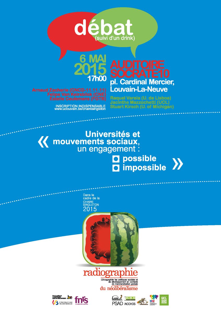 Emmanuelle (@piccoliemma) on Twitter photo Ce soir, débattons! « Universités/ mouvements sociaux : un engagement (im)possible! » @UCLouvain_be <a href="/cncd111111/">CNCD-11.11.11</a> Ce soir, débattons! « Universités/ mouvements sociaux : un engagement (im)possible! » @UCLouvain_be <a href="/cncd111111/">CNCD-11.11.11</a>