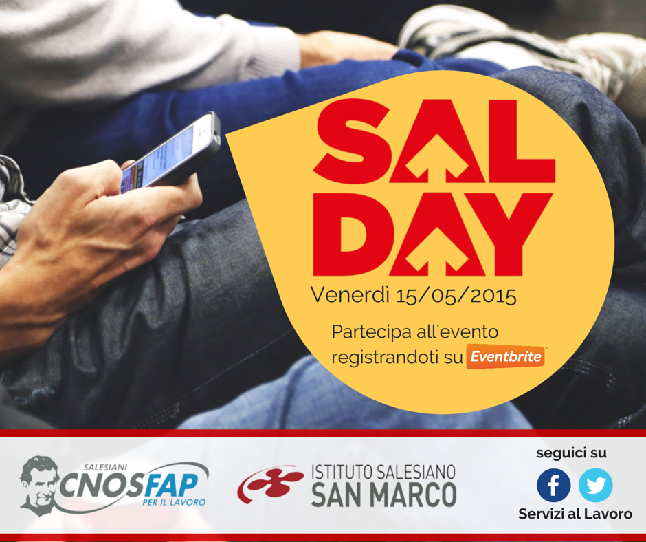 ServiziAL's tweet photo. Partecipa all'evento SALDAY presso l'istituto salesiano San Marco!!
Registrati su http://t.co/huCDtALf9p http://t.co/eZx5sM5eHz