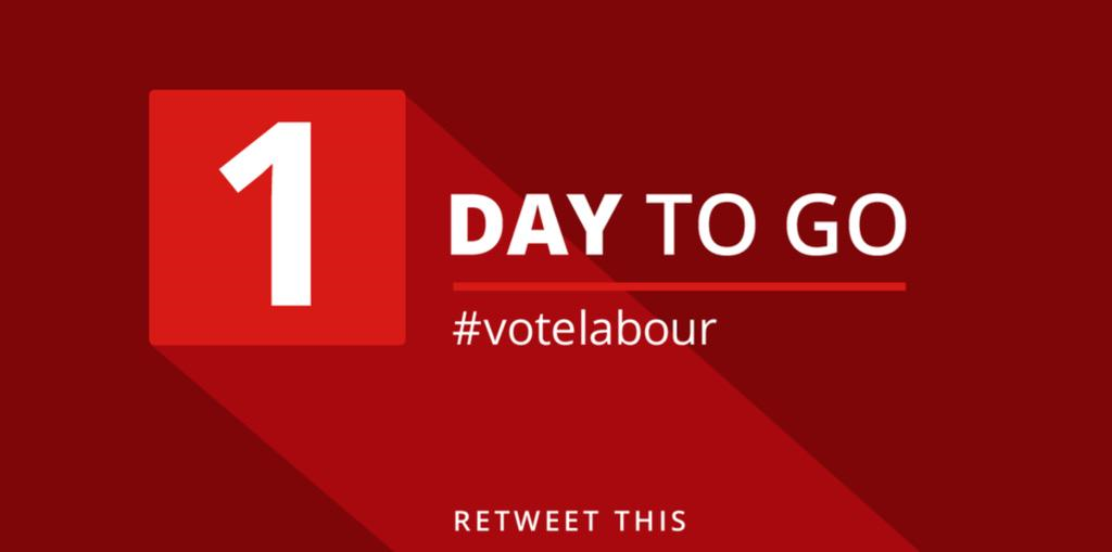 HcrossOakLabour's tweet photo. Polls open in less than 24 hours! This is our chance to kick the Tories out. Let's do it!
#VoteLabour #VoteBlake4MP http://t.co/k4ZEGkEMd6