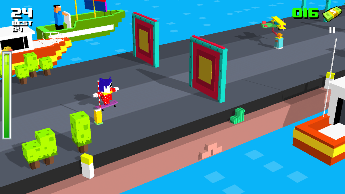 GameAnalytics's tweet photo. Today we'll be playing @Skatelandergame - A new voxel-style skateboarding arcade for #iOS #indiedev 🏂 http://t.co/CFHu50YtVC