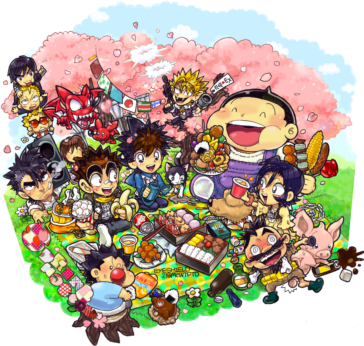 McWTPTD's tweet photo. 春♡泥門！SP4のラリー用に描かせていただいたものです！たのしく描かせていただきましたー！(><) http://t.co/4o3zqPukoR