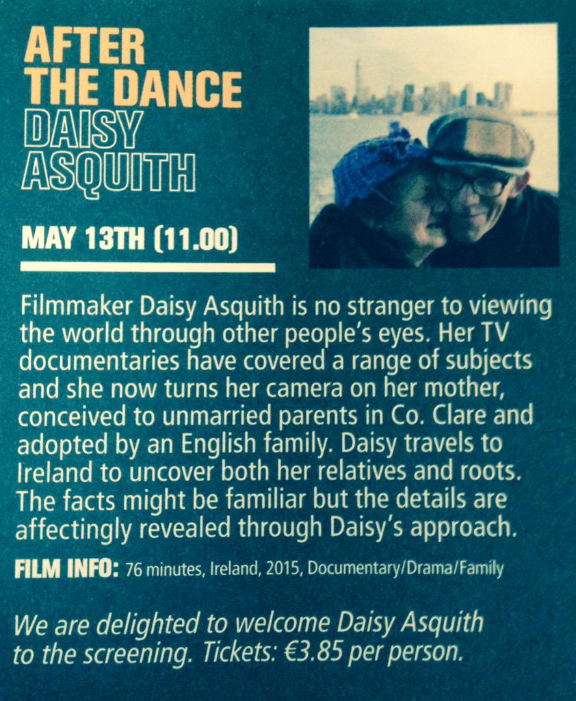 ROADSEntertain's tweet photo. After The Dance screens @IFI_Dub May 13th: followed by a Q&amp;A with director @daisyasquith #atd #wildstrawberries #ifi http://t.co/cyxmGgNE9f