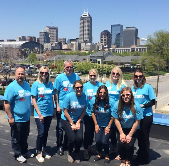 IndyChamber's tweet photo. The @AccentIndy team is looking good in their new shirts! #IndyWelcomesAll #LoveIndy http://t.co/hkAUQaY5cI