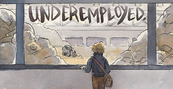 Underemployment: comic for <a href="/FusionComics/">TheComicsFusion🔮</a> for your workday reading pleasure. But maybe clock out first. #dontgetfired