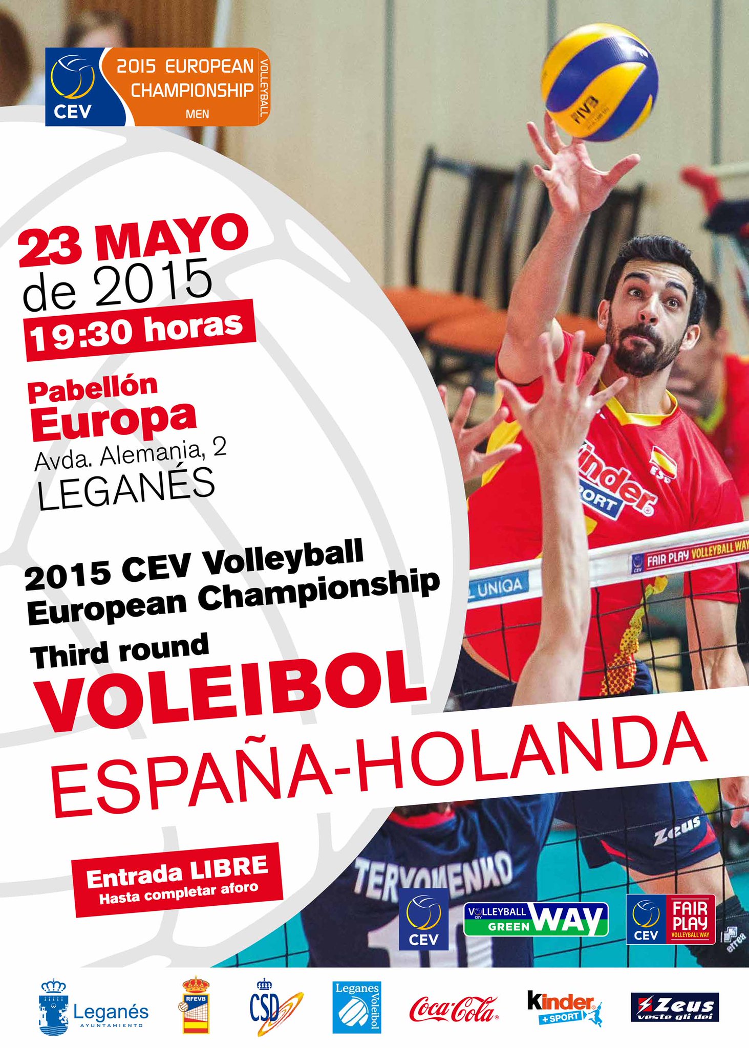 España Holanda CEV Voleibol 2015