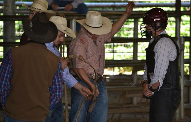 .<a href="/theclintcraig/">Clint Craig</a> goes over the techniques of bull riding. #cousarodeocamp #cowboyoutfitters