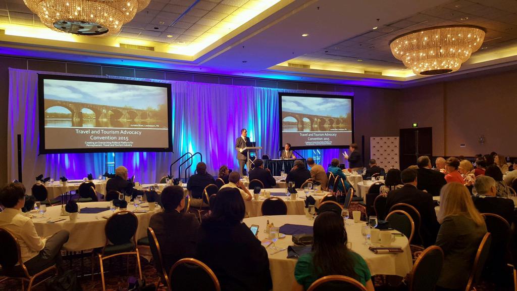 This morning our general session is focused on a travel &amp; tourism advocacy convention update at #PaTourismSummit15.