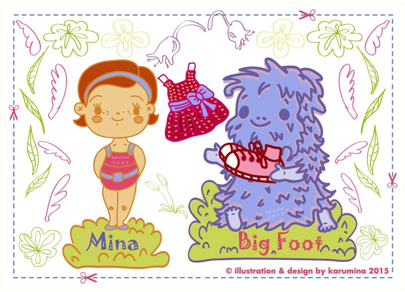 karuminacubisan's tweet photo. Mina & Little-Big Foot for #MyMiniMonster #paperdoll #monster #cute #karumina @Daily__Doodle #Daily__Doodle http://t.co/sZOrfqEG2M