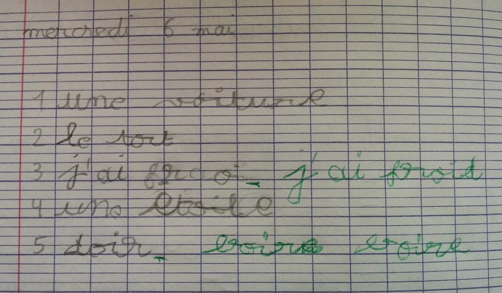 ClasseCP's tweet photo. La #dictée du jour de #Bradley. Bravo à lui ! Que de progrès réalisés ! http://t.co/dW5KYVsld2
