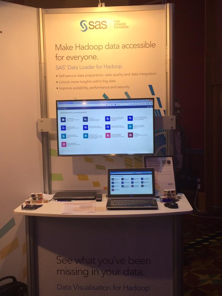 mark_torr's tweet image. SAS Data Loader for #hadoop on the SAS stand at #StrataHadoop. Manage data in your cluster with no coding!
