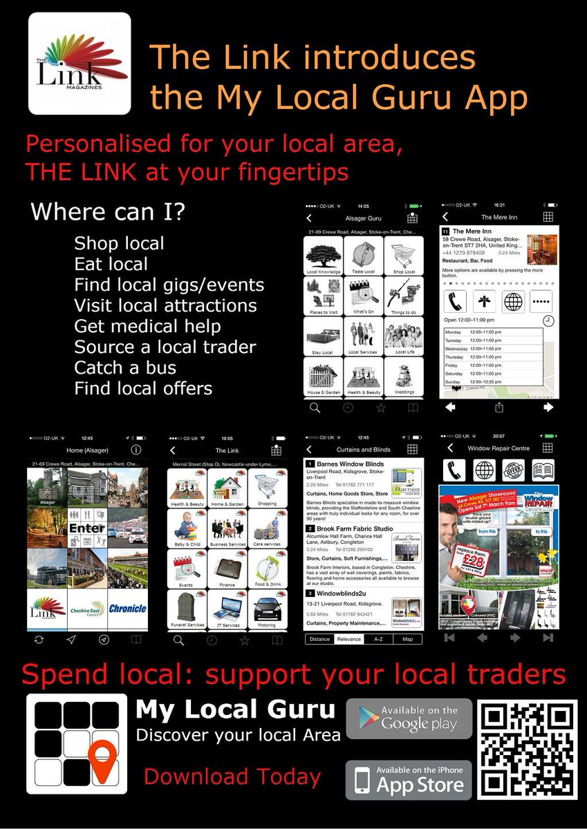 MyLocalGuru's tweet image. MyLocalGuru is pleased to partner with The #Alsager Link Magazine. Download the app mylocalguru.net/index.php/get-…
