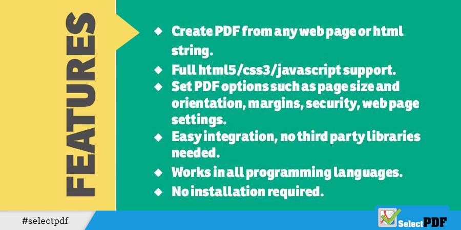 selectpdf's tweet photo. Did you know that #HTMLtoPDFAPI is easy to use. Check out its features:
http://t.co/0CjrKmyFVc http://t.co/P5UDc2hZY6