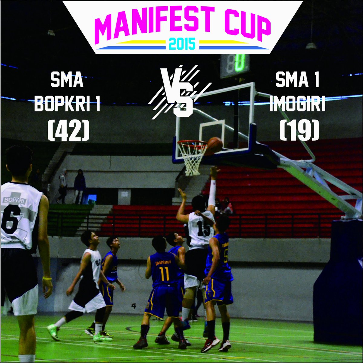 The game is over!Final Score 42-19 Congratulations to <a href="/BOSA_Basketball/">BOSA_Basketball</a>.  #manifestcup2015