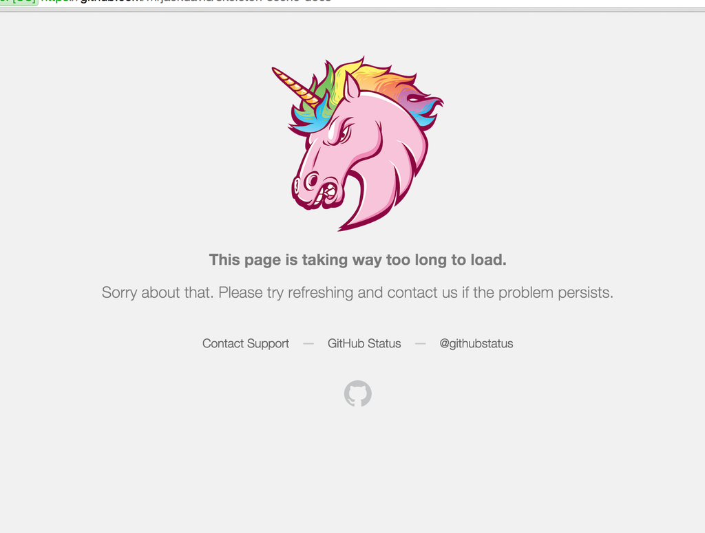 micheleriso's tweet photo. #Github #down #serverfail #unicorn http://t.co/ZaBrJ0MzXf