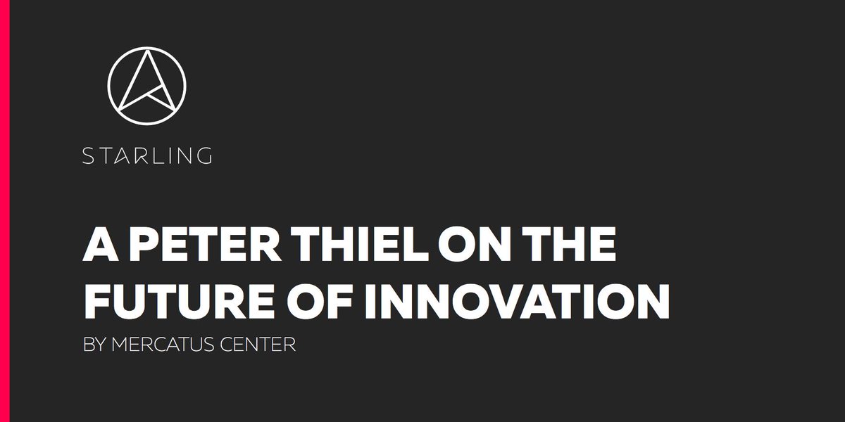 “Peter Thiel on the Future of Innovation” by <a href="/mercatus/">Mercatus Center</a> goo.gl/qai3Md #Innovation