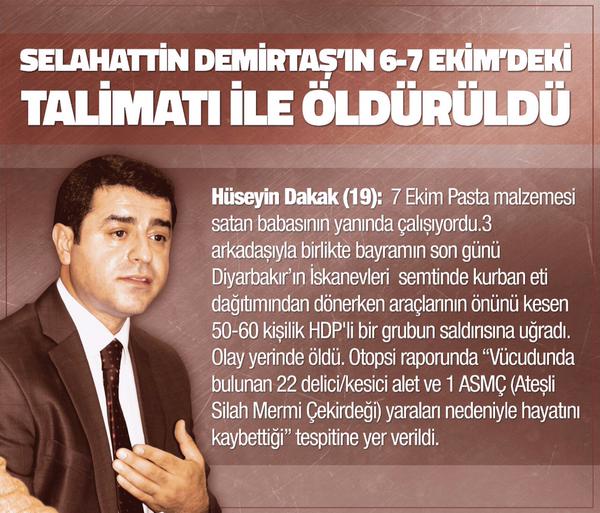 #FaşistDemirtaş
19 yaşında öldürttüğün
HÜSEYİN DAKAK 'tan ne istedin ?