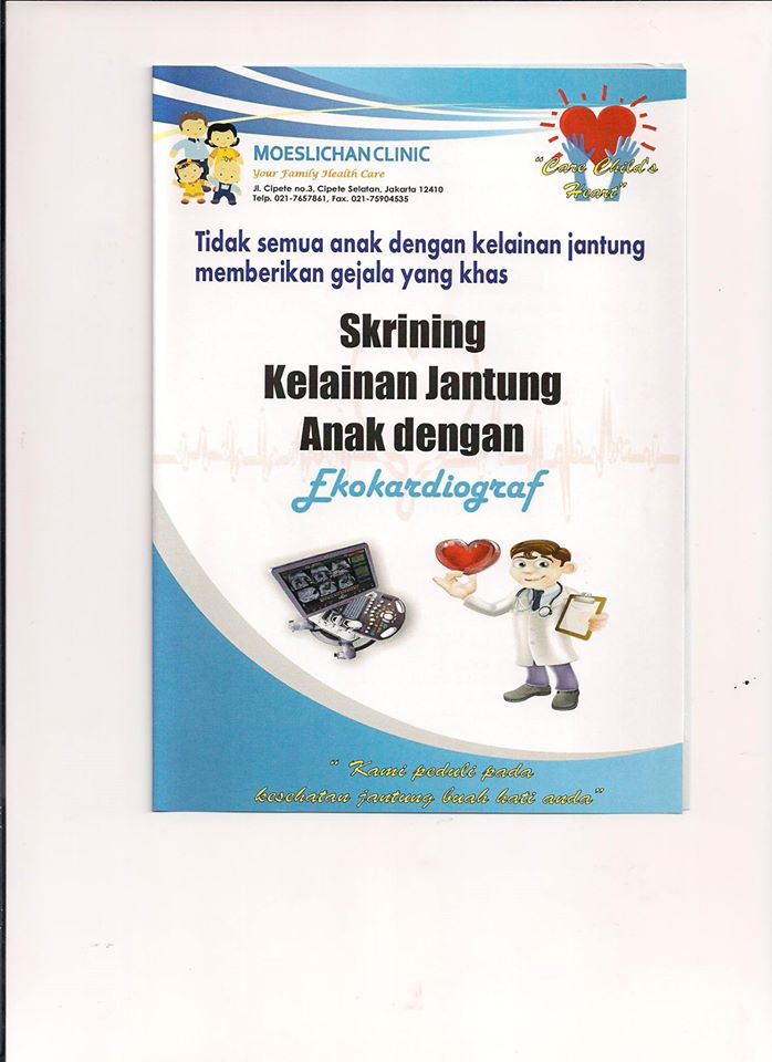 moesclinic's tweet photo. Kami peduli pada kesehatan jantung buah hati anda. Info hub. 021-7657861/75904535, WA 081294275730, pin BB 2615726C http://t.co/0o3NjOjzPY