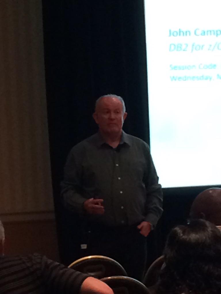 DBeulke's tweet image. #IDUGDB2 John Campbell talks #db2zos V11 migration considerations and the out of box performance improvements